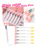 Bible verse coquette multicolored ball point pen